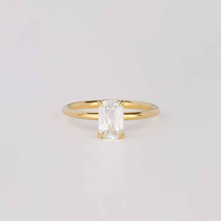 1.01 -3.0 CT Cushion/Scissor  Lab Grown Diamond Solitaire Engagement ring