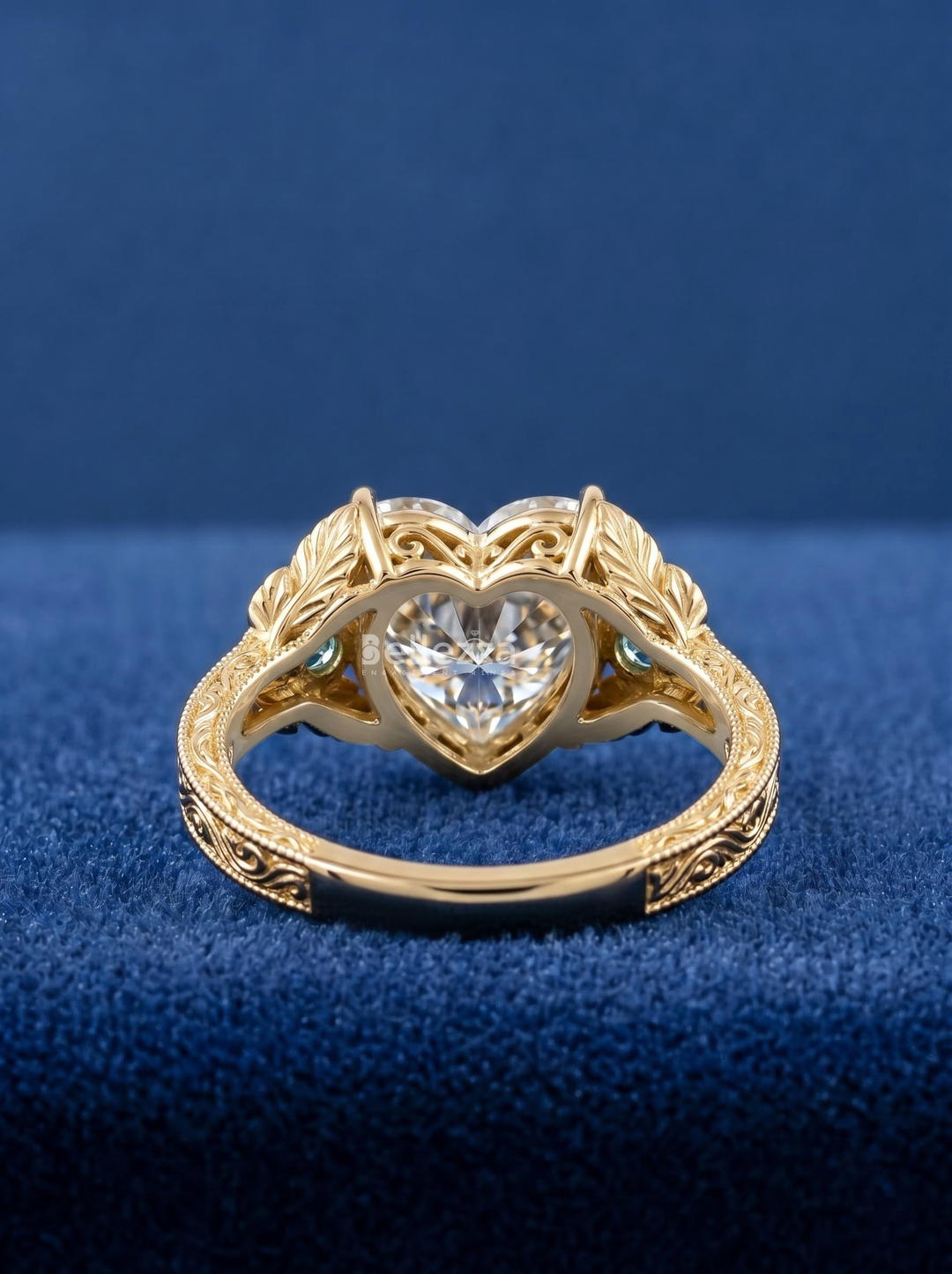 2.50 CT Vintage Heart shape Lab Grown Diamond Engagement Ring