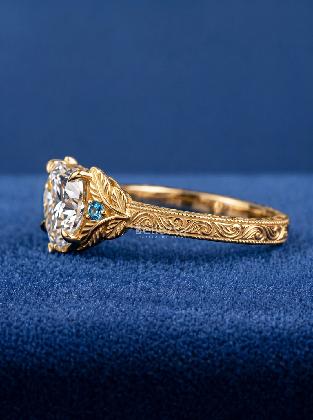 2.50 CT Vintage Heart shape Lab Grown Diamond Engagement Ring