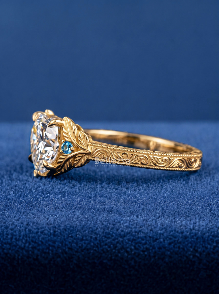 2.50 CT Vintage Heart shape Lab Grown Diamond Engagement Ring