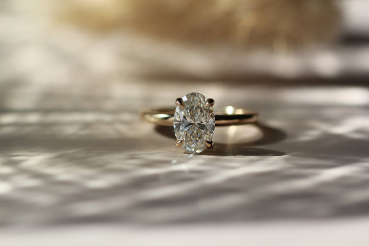 1.0-3.0 CT Oval Diamond Engagement Ring