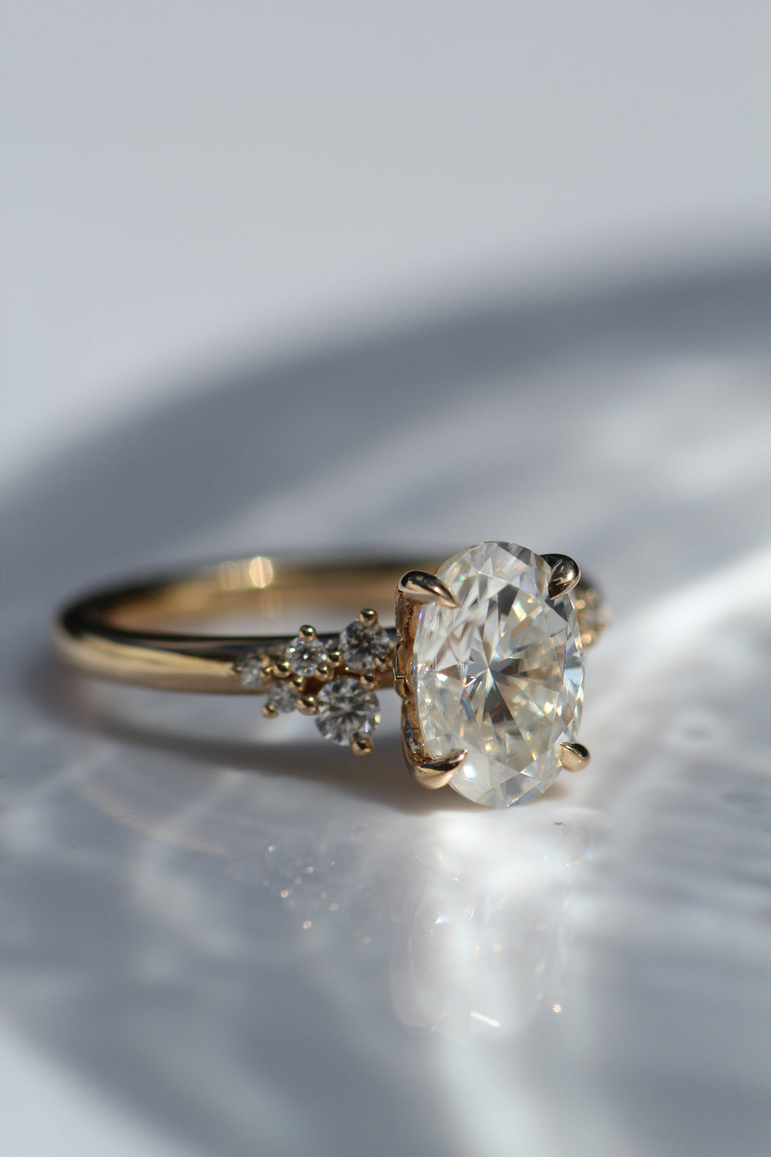 1.50-3.50  CT Oval Diamond Solitaire Engagement Ring