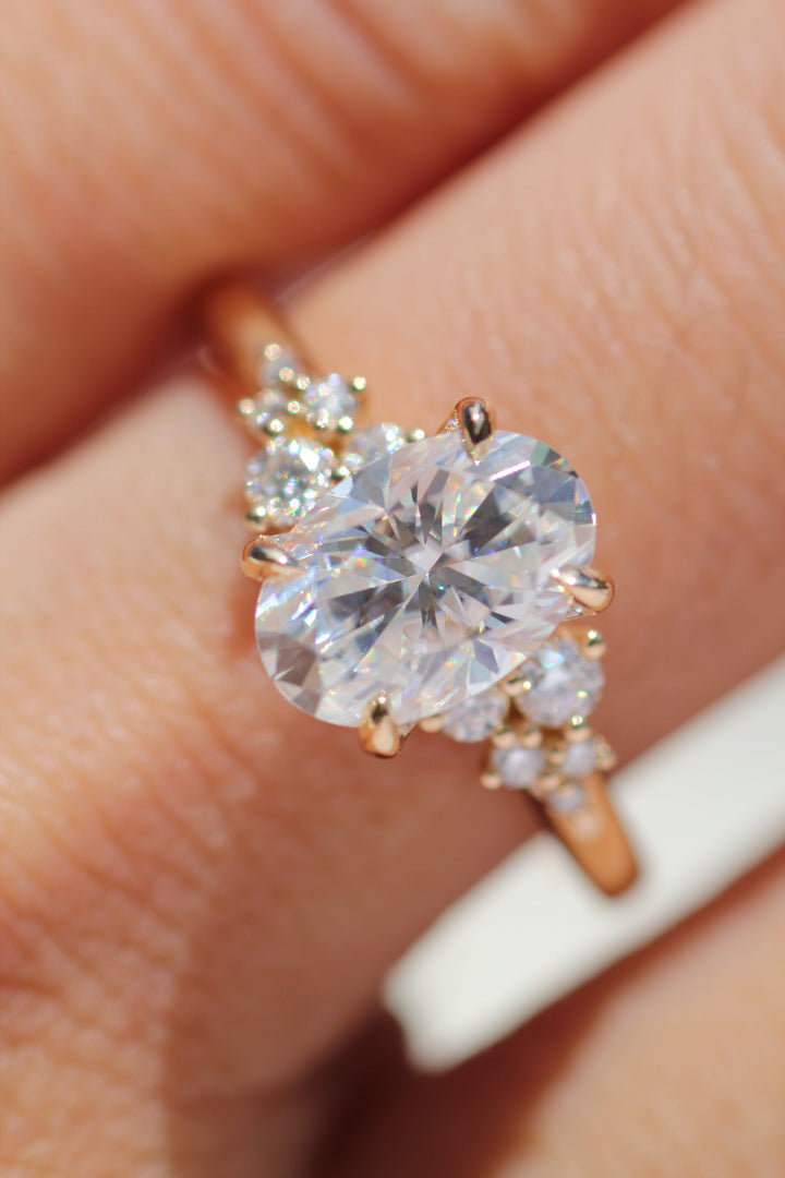 1.50-3.50  CT Oval Diamond Solitaire Engagement Ring