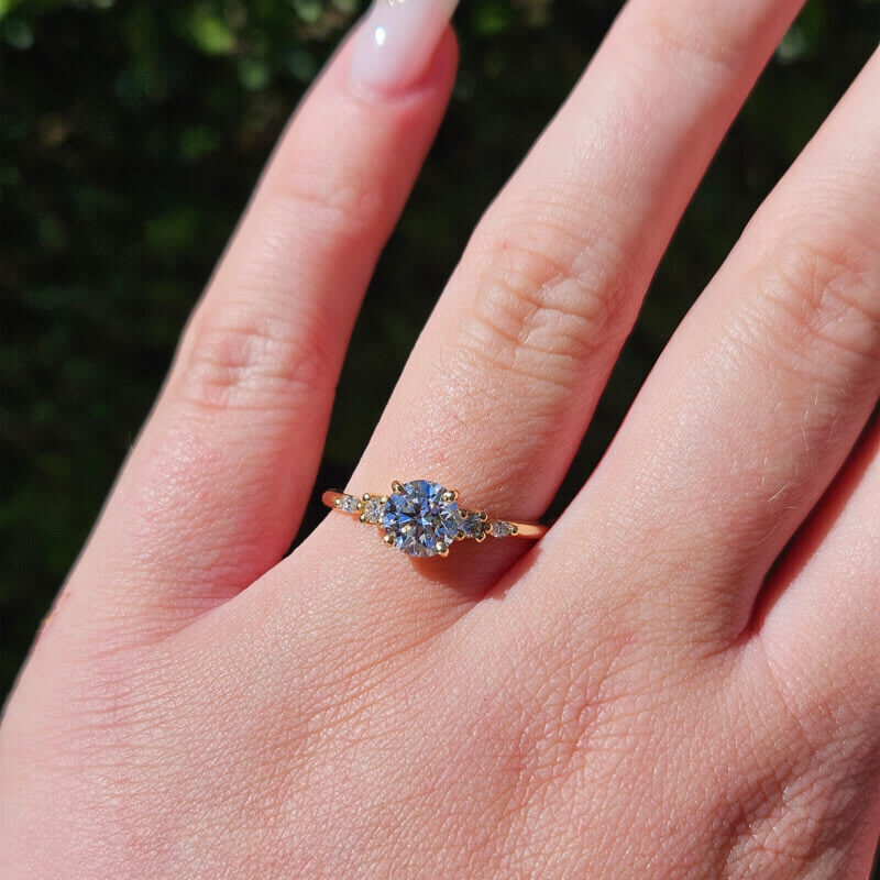 0.70 CT Round Pave Lab Grown Diamond Engagement Ring- Specailly Reserved for Stephen