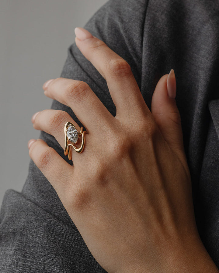 Plain Curved Unique Wedding Band