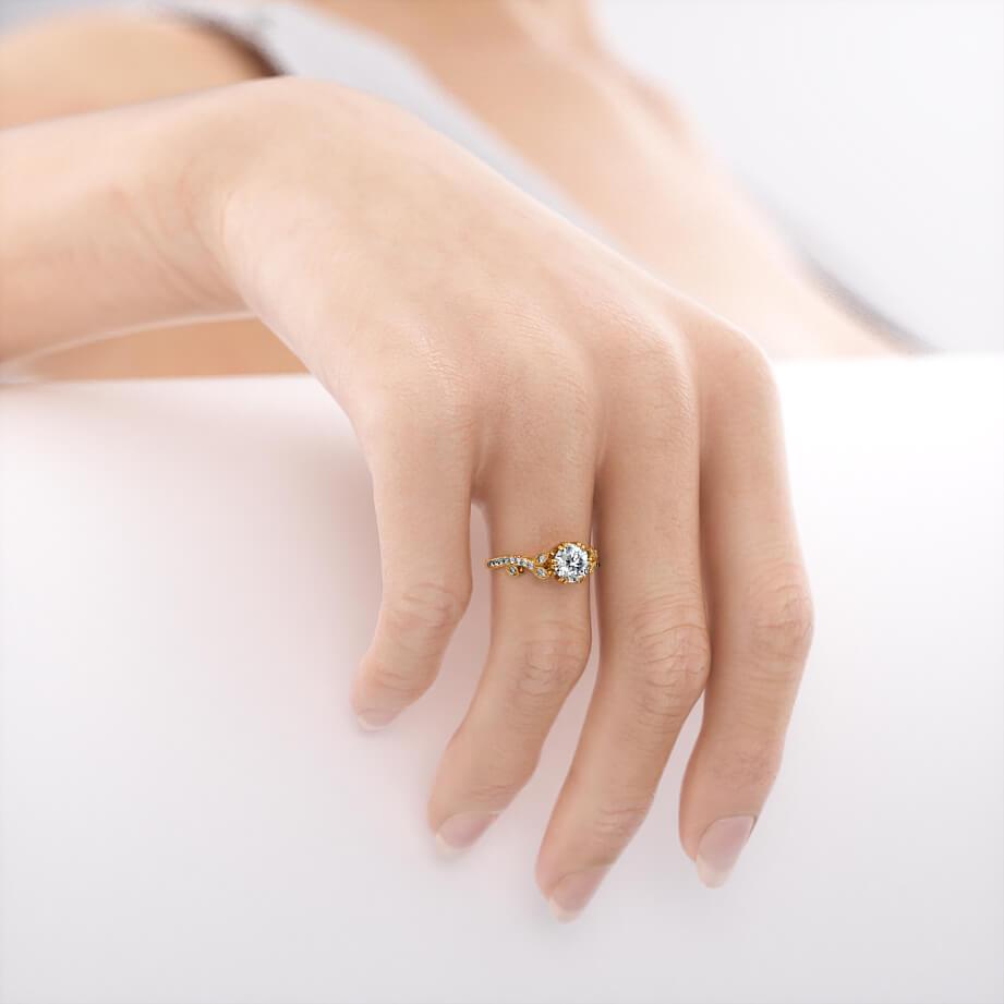 round-shaped-moissanite-cluster-style-engagement-ring-4