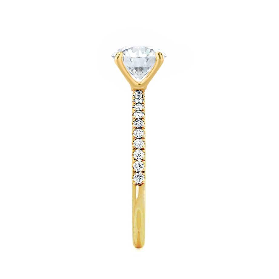 Cushion Shaped Moissanite Solitaire Style Engagement Ring