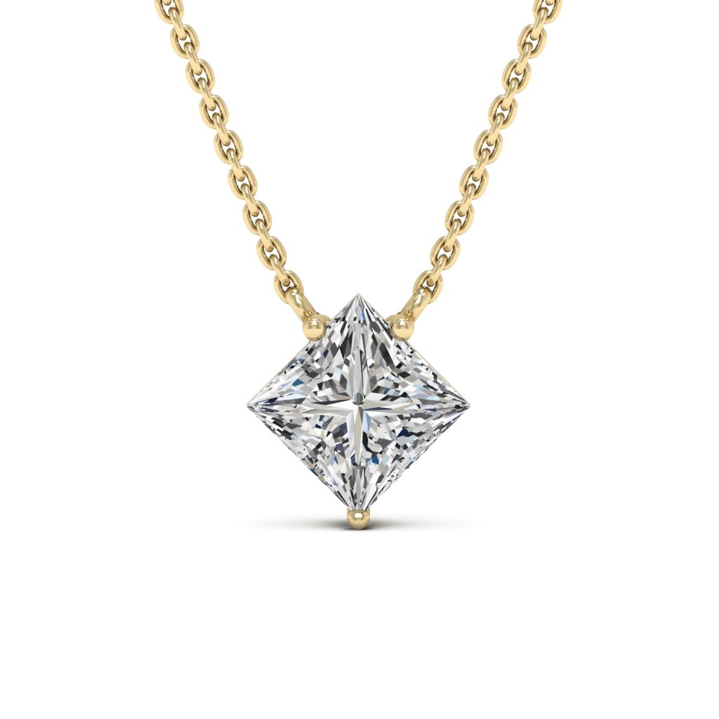 Princess Cut Colleen Diamond Moissanite Necklace For Women