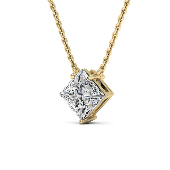 Princess Cut Colleen Diamond Moissanite Necklace For Women