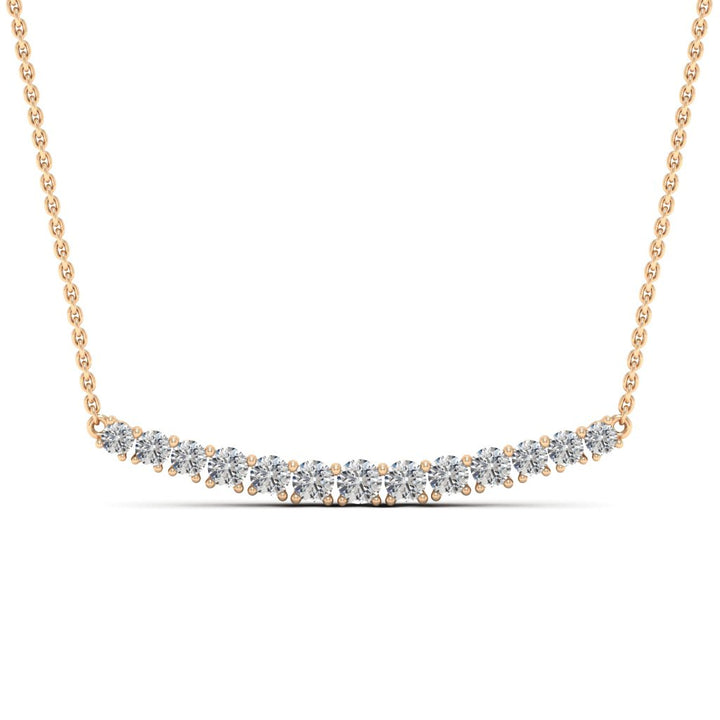 0.82ct Round Cut Diamond Moissanite Anadriel Necklace