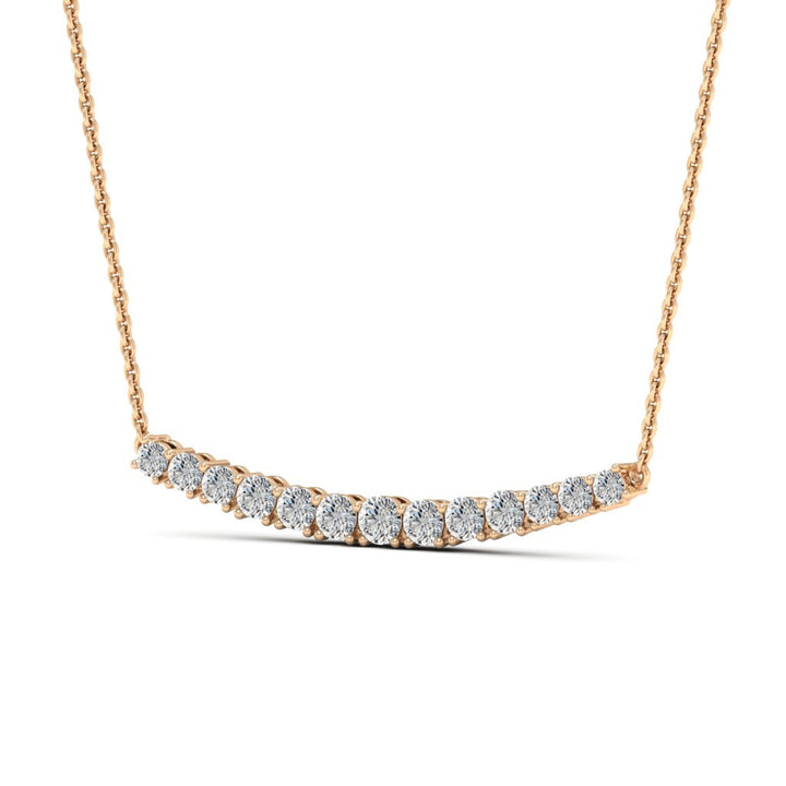 0.82ct Round Cut Diamond Moissanite Anadriel Necklace