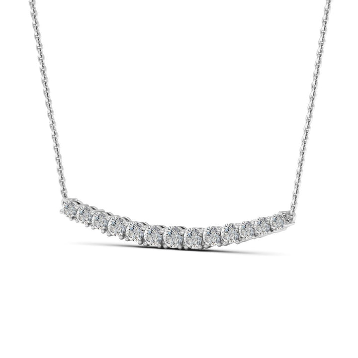 0.82ct Round Cut Diamond Moissanite Anadriel Necklace