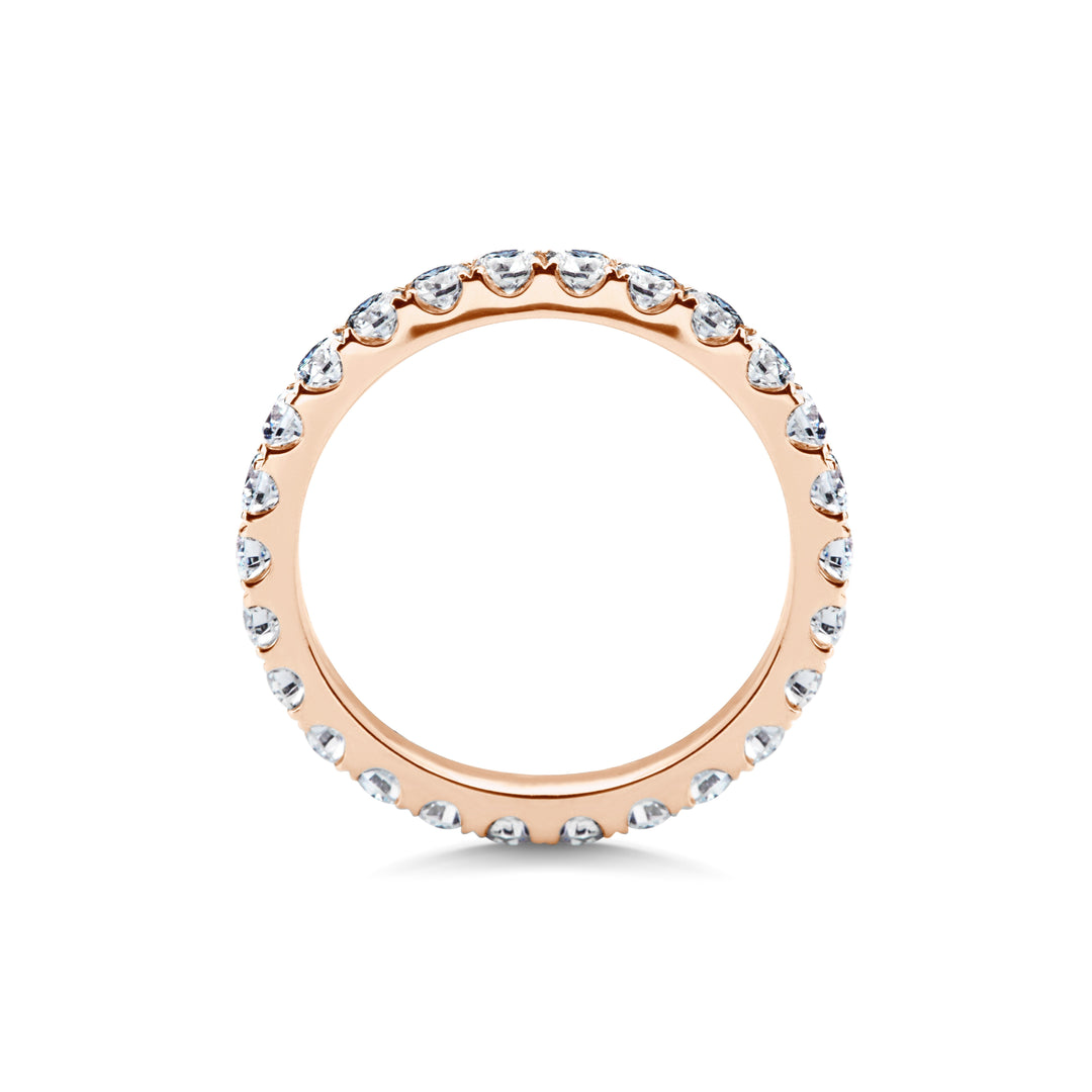 1.15 CT Round Shaped Stackable Wedding Band With Full Eternity Setting