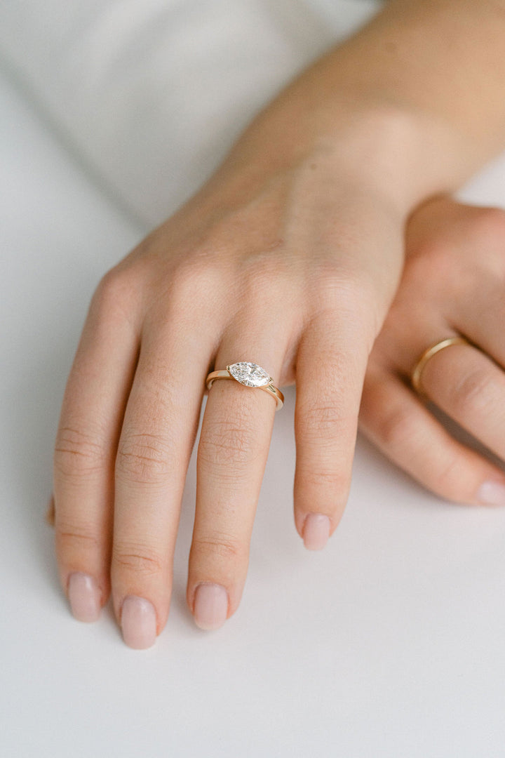 1.50 - 3.50 CT Marquise  Lab Grown Diamond Solitaire Engagement Ring