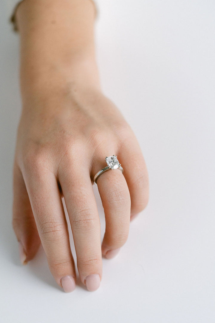 1.50 - 3.50 CT Elongated Cushion  Lab Grown Diamond Solitaire Engagement Ring