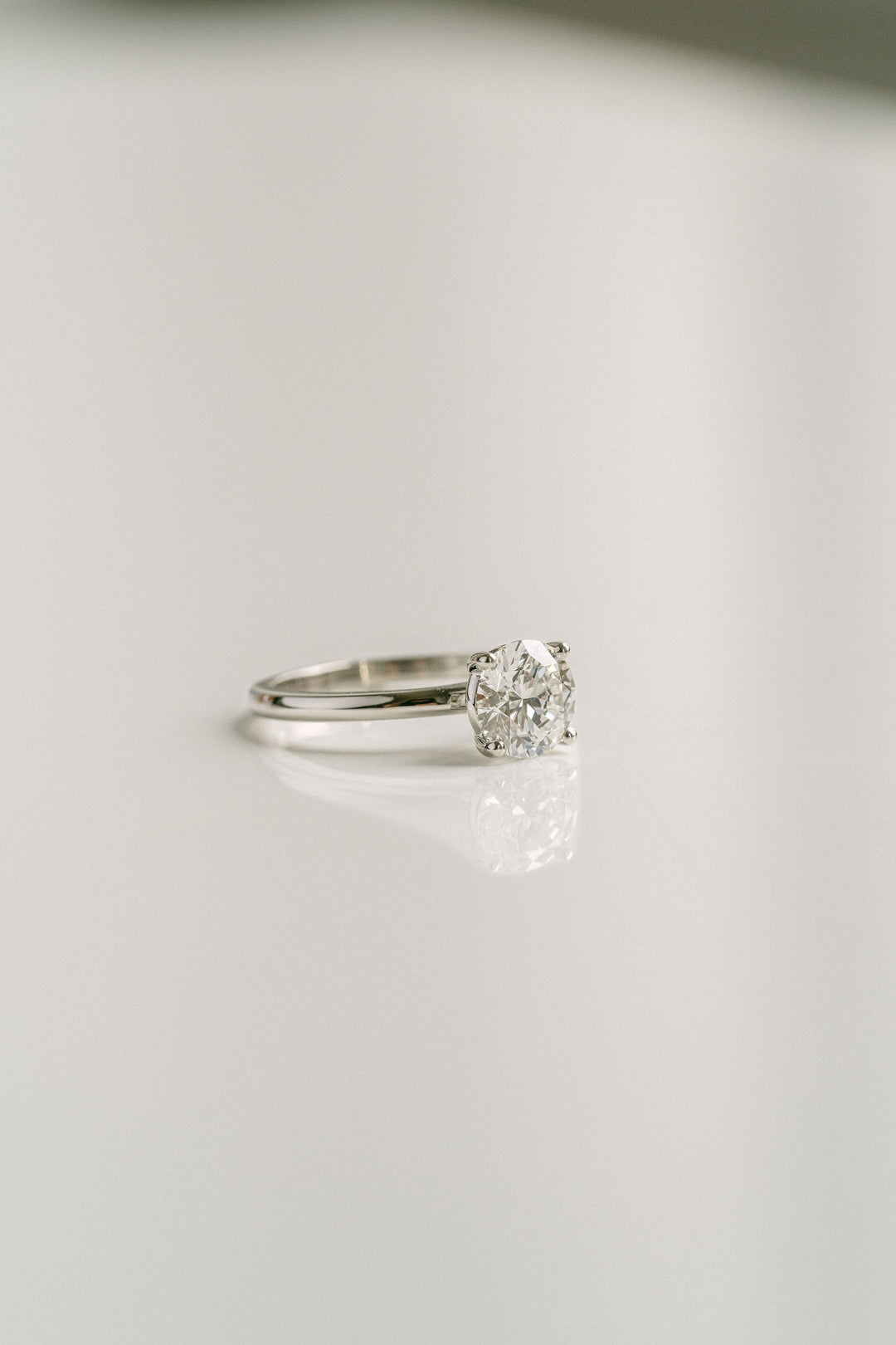 1.50 - 3.50 CT Round  Lab Grown Diamond Solitaire Engagement Ring