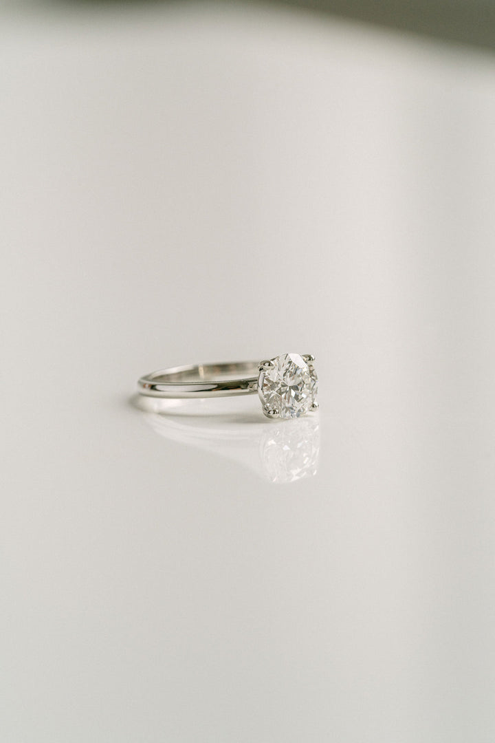 1.50 - 3.50 CT Round  Lab Grown Diamond Solitaire Engagement Ring