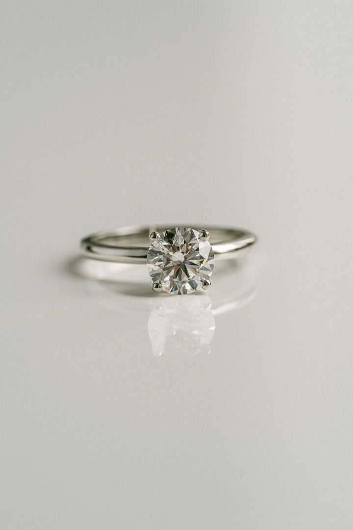 1.50 - 3.50 CT Round  Lab Grown Diamond Solitaire Engagement Ring