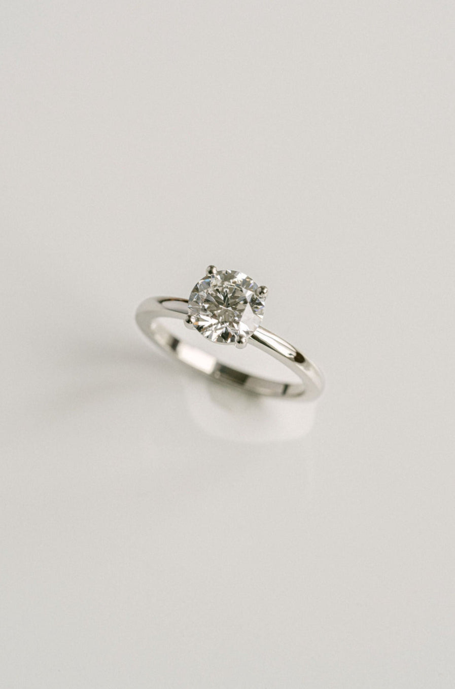 1.50 - 3.50 CT Round  Lab Grown Diamond Solitaire Engagement Ring