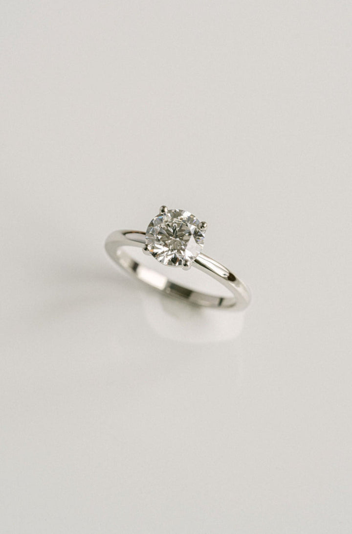 1.50 - 3.50 CT Round  Lab Grown Diamond Solitaire Engagement Ring