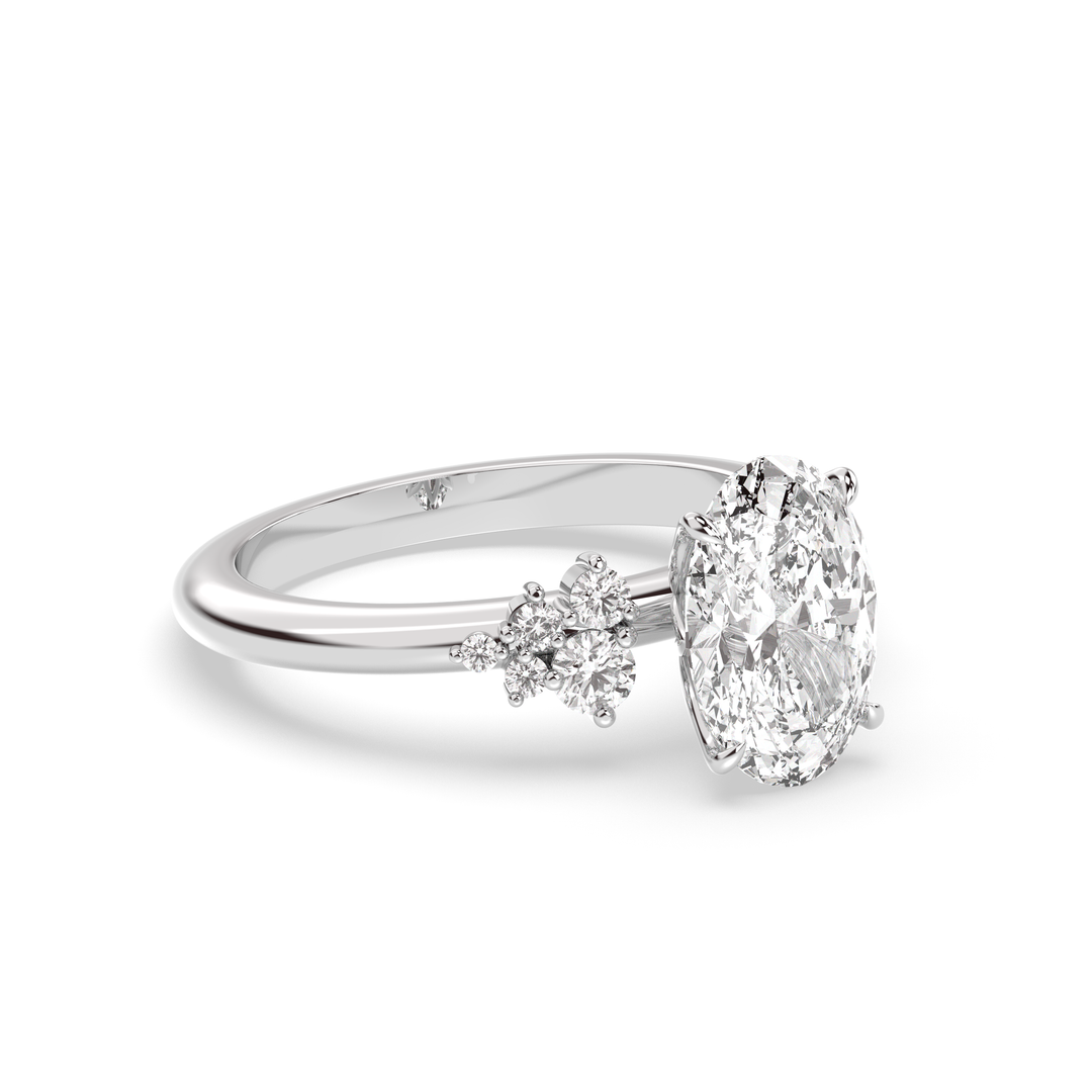 1.50-3.50  CT Oval Diamond Solitaire Engagement Ring