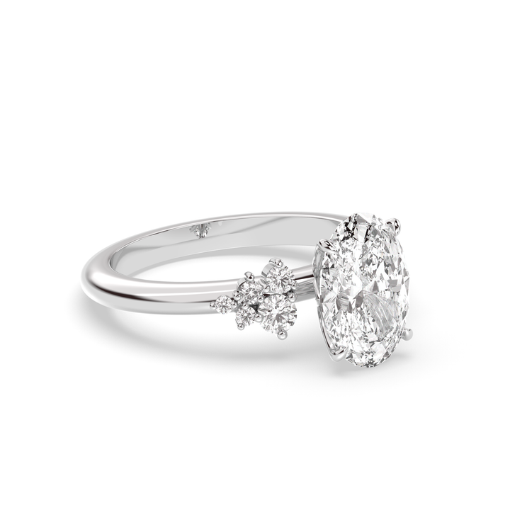 1.50-3.50  CT Oval Diamond Solitaire Engagement Ring