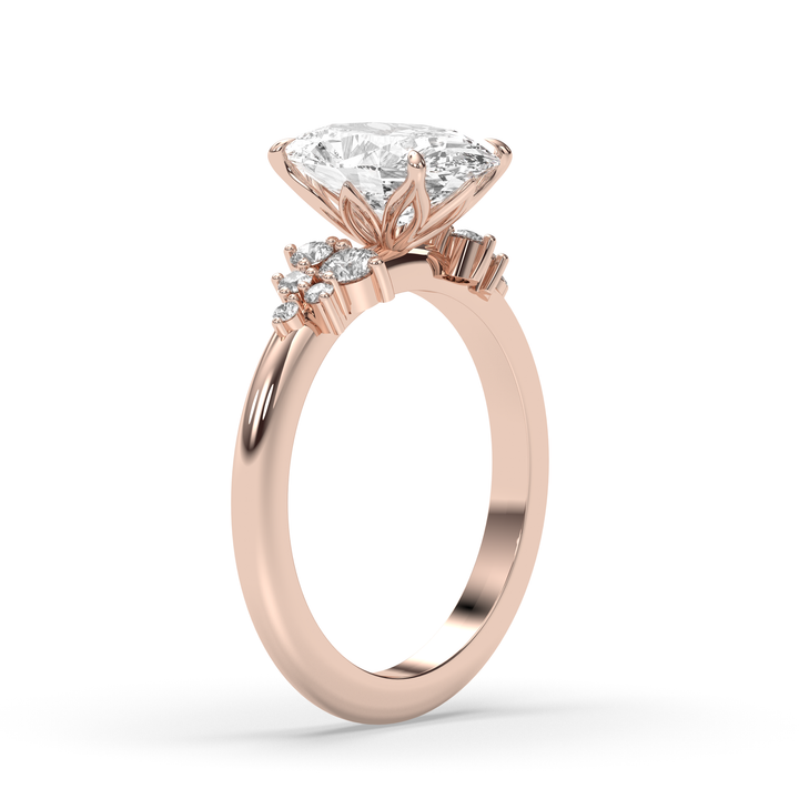 1.50-3.50  CT Oval Diamond Solitaire Engagement Ring