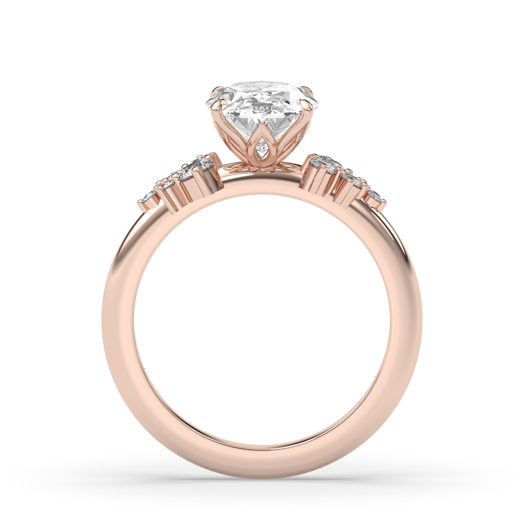 1.50-3.50  CT Oval Diamond Solitaire Engagement Ring