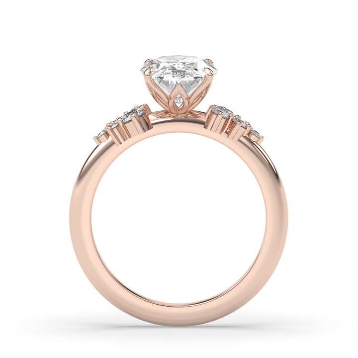 1.50-3.50  CT Oval Diamond Solitaire Engagement Ring