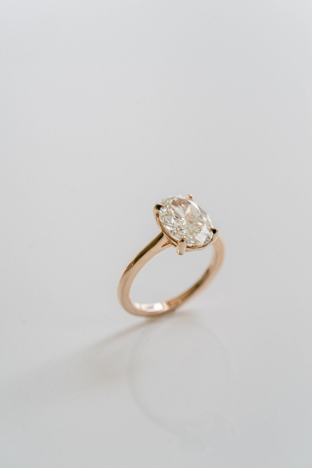 1.0 - 3.0 CT Oval  Lab Grown Diamond Solitaire Engagement Ring