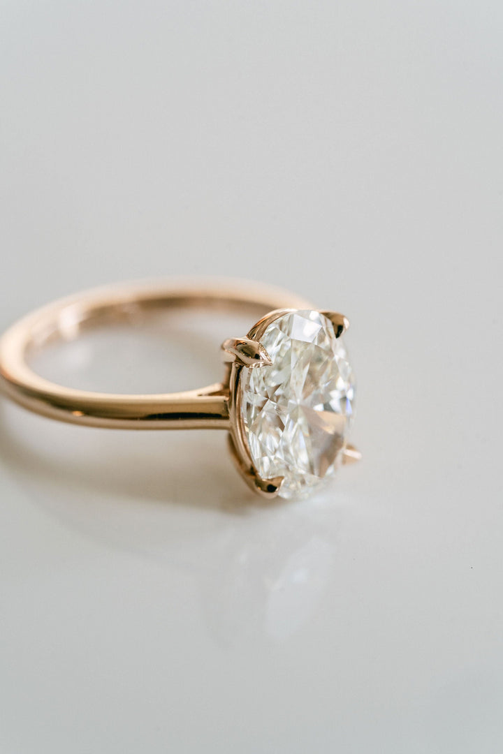 1.0 - 3.0 CT Oval  Lab Grown Diamond Solitaire Engagement Ring