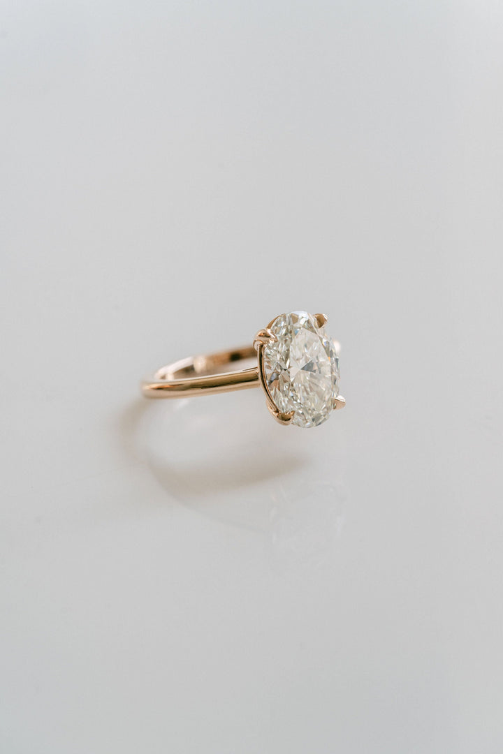 1.0 - 3.0 CT Oval  Lab Grown Diamond Solitaire Engagement Ring