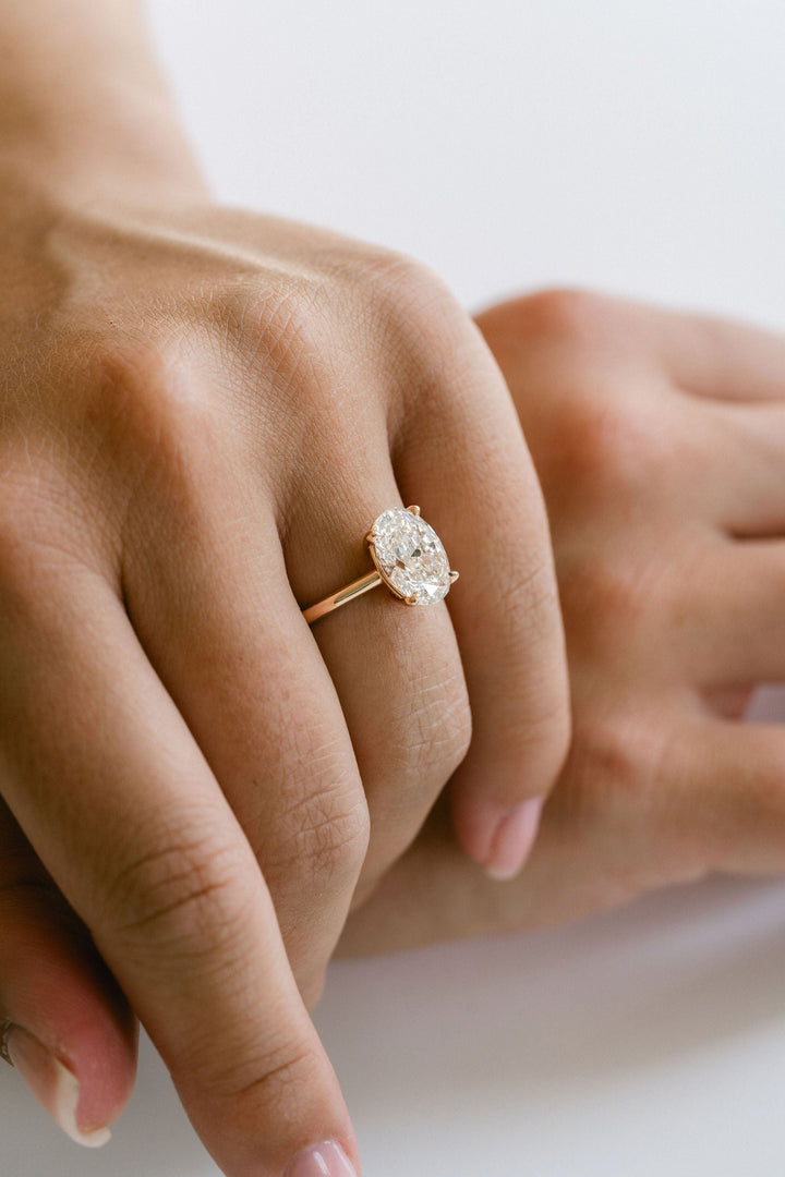1.0 - 3.0 CT Oval  Lab Grown Diamond Solitaire Engagement Ring