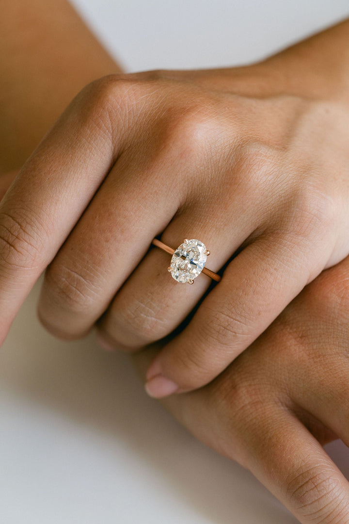 1.0 - 3.0 CT Oval  Lab Grown Diamond Solitaire Engagement Ring