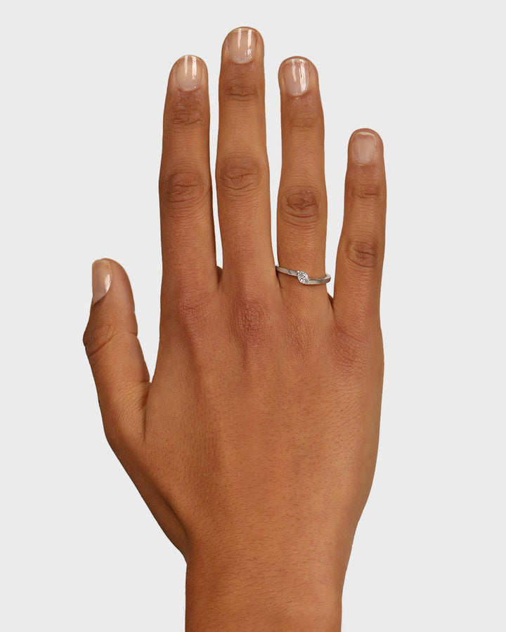 0.30 TCW Oval  Lab Grown Diamond Minimalist Ring