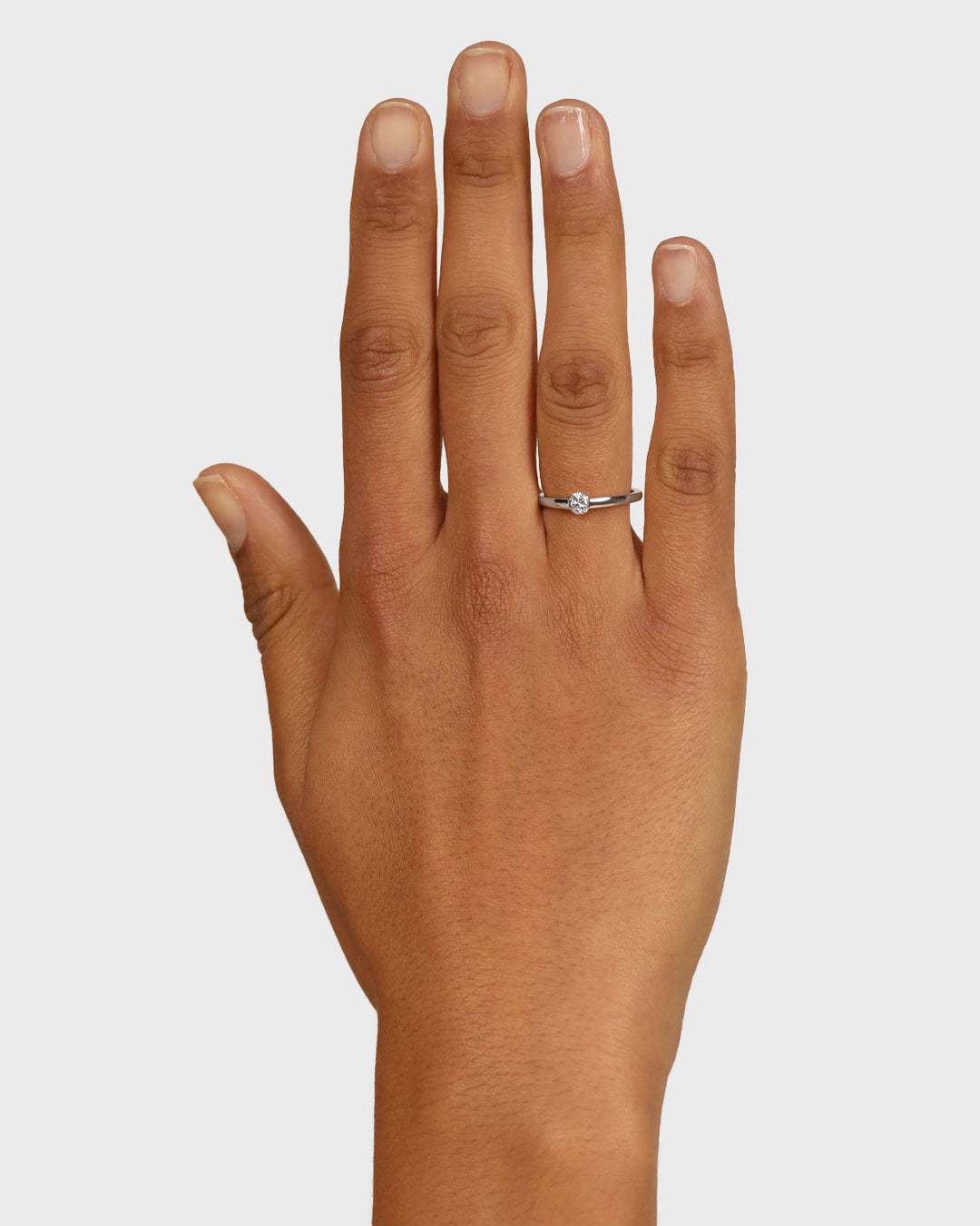 0.30 TCW Round  Lab Grown Diamond Minimalist Ring