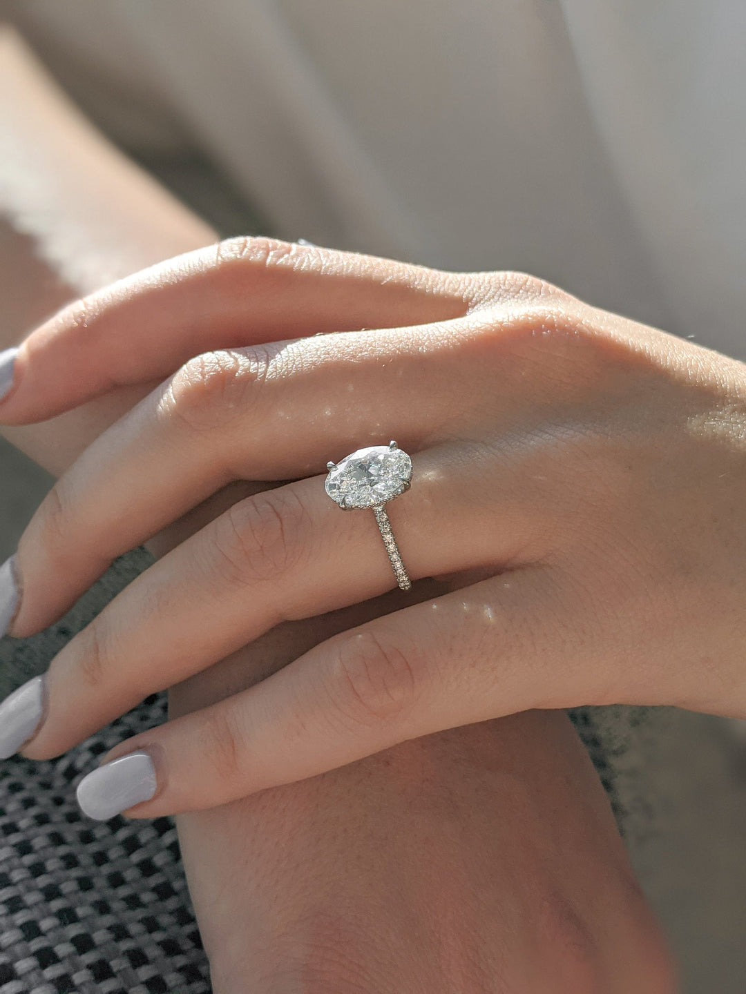2.0 CT-4.0 CT Oval Diamond Pave Engagement Ring