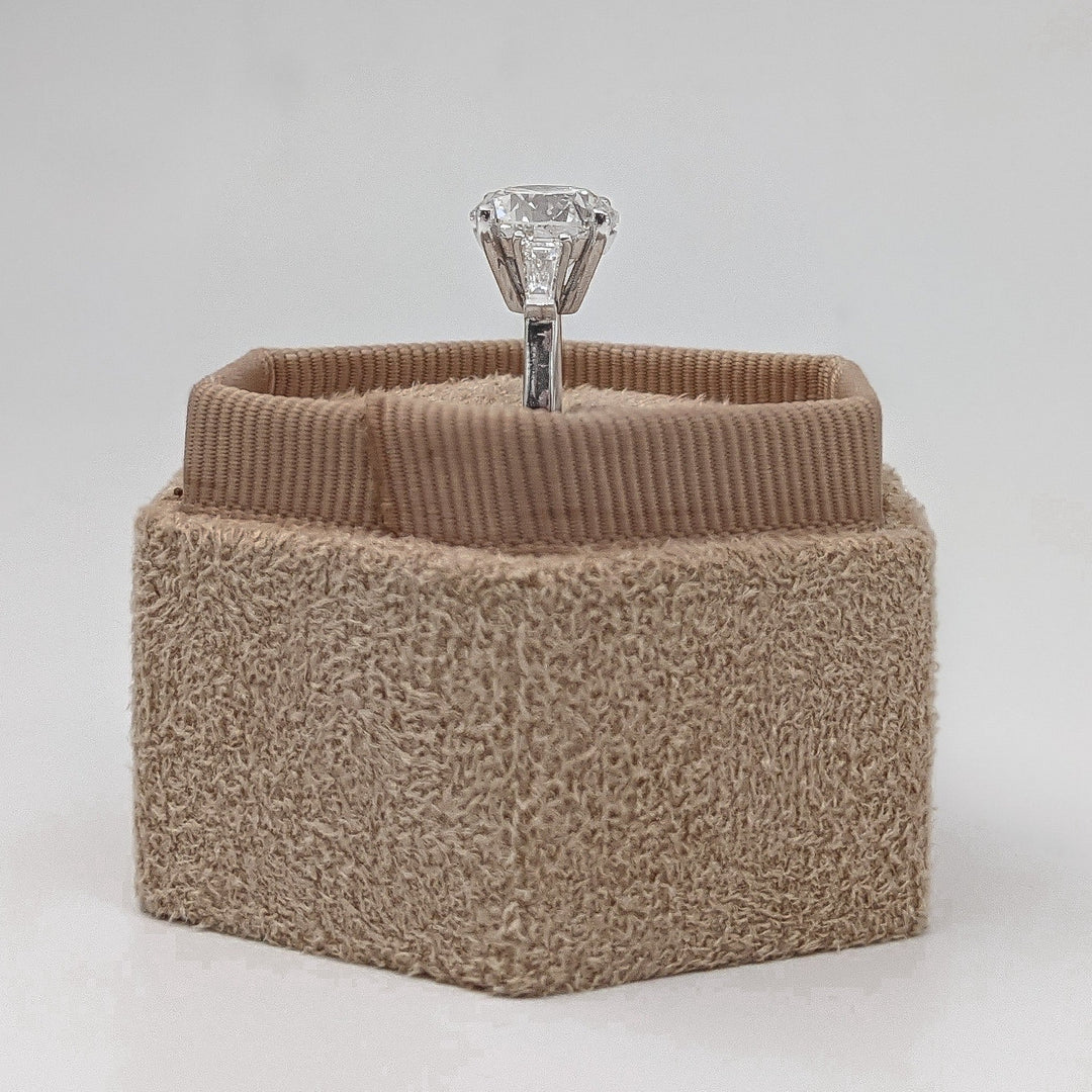 1.50-3.25 CT Round Diamond Three Stones Engagement Ring
