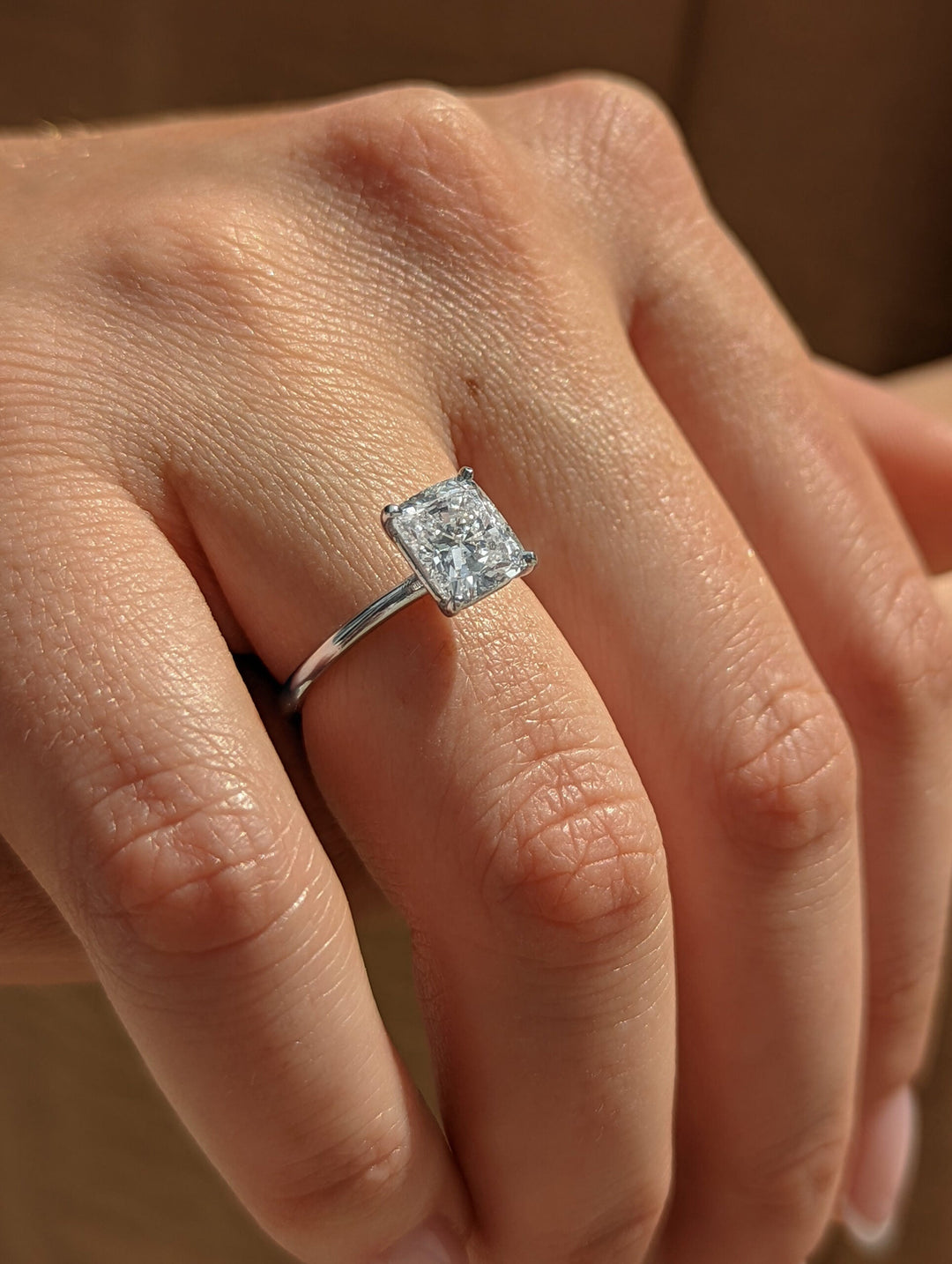 1.81 - 3.0 CT Cushion Diamond Solitaire Engagement Ring