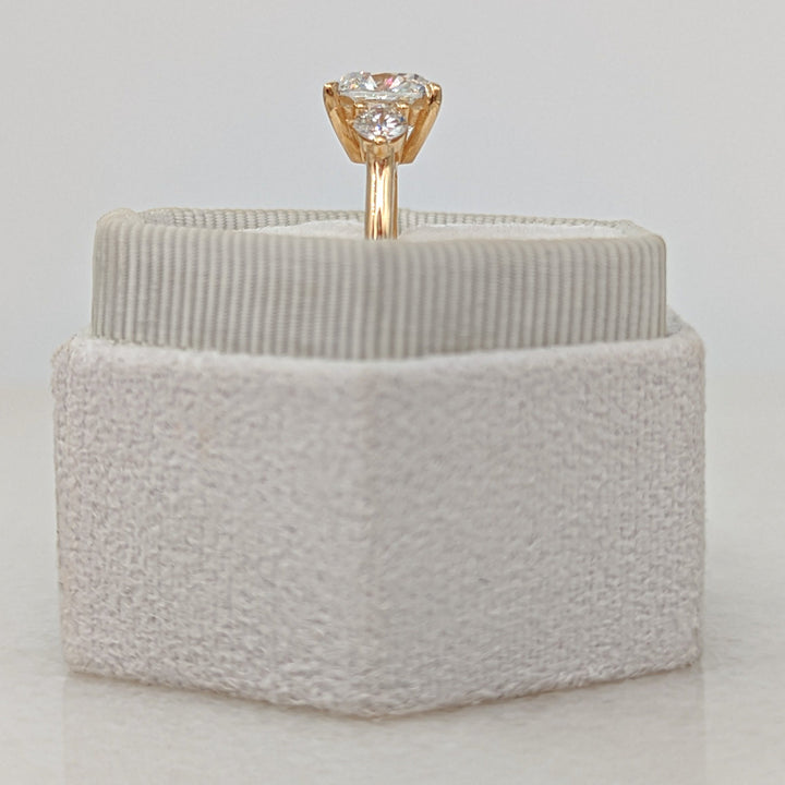 1.50-3.55 CT Cushion Diamond 3 Stones Engagement Ring