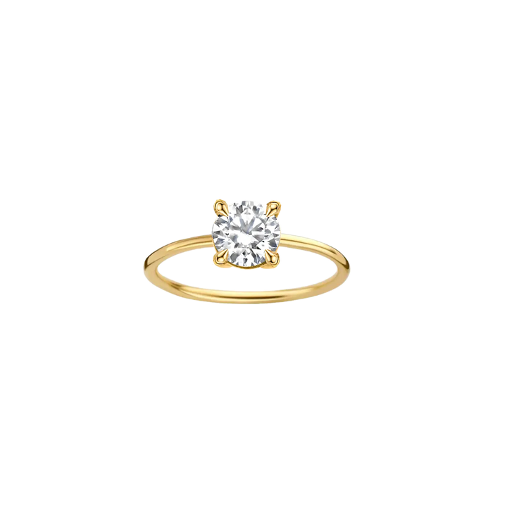 1.30CT Round Cut Solitaire Moissanite Engagement Ring