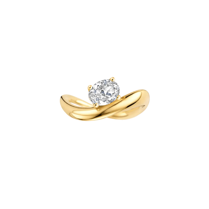 1.20CT Oval Cut East West Unique Solitaire Engagement Ring