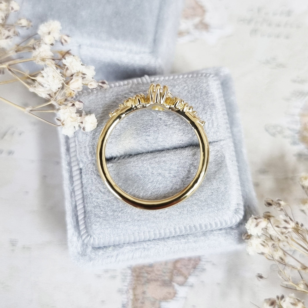 0.79-2.79 CT Pear Cut Pave Setting Lab Grown Diamond Engagement Ring