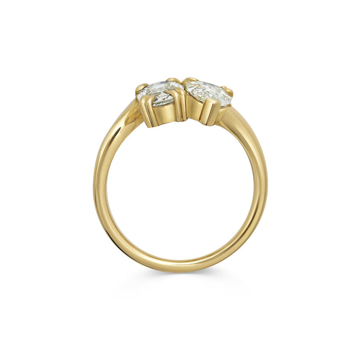 2.0CTW Pear & Old Mine Elongated Cushion Toi Et Moi Lav Grown Engagement Ring