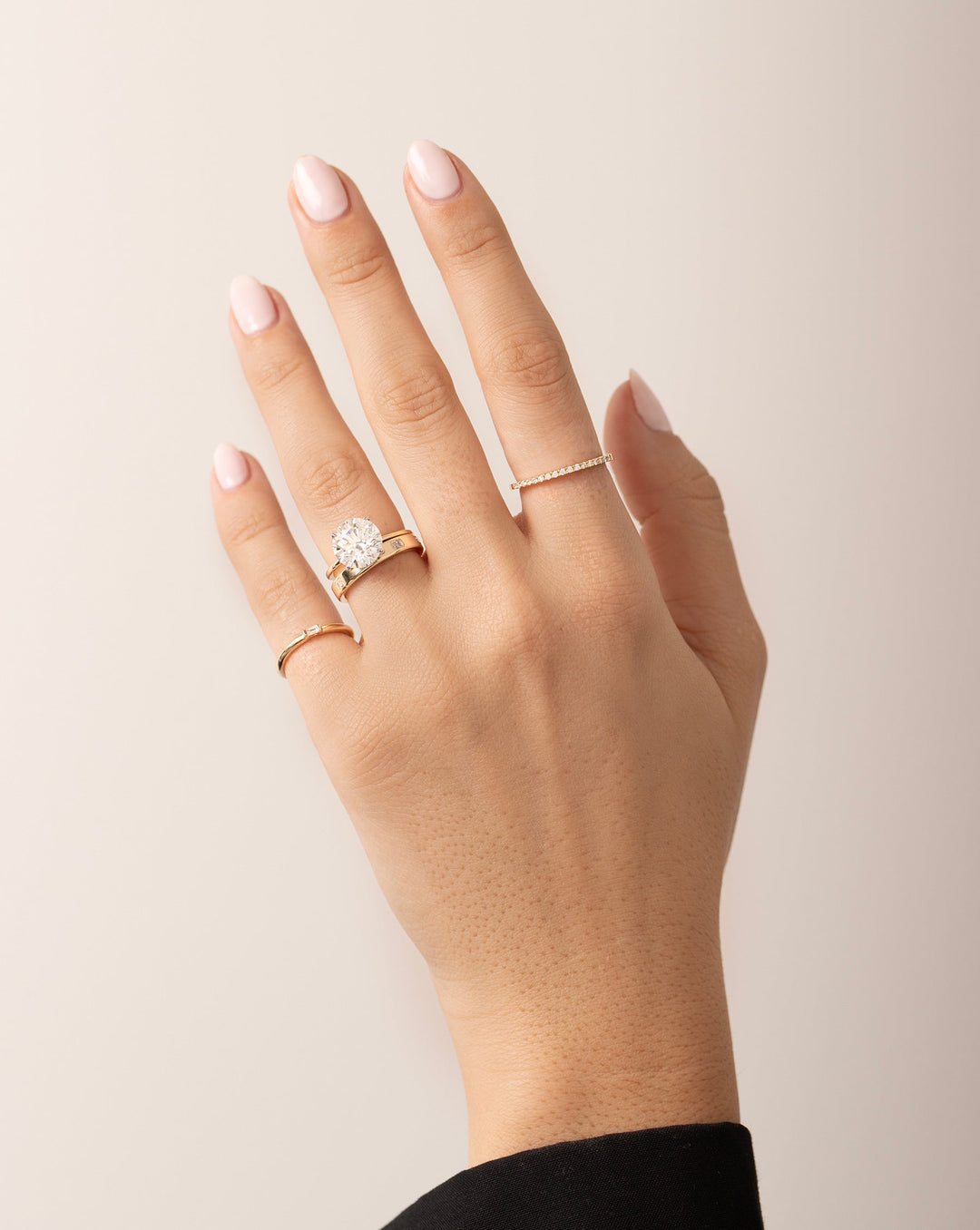 Round Cut Half Eternity Diamond Wedding Band, Anniversary Gift For Her