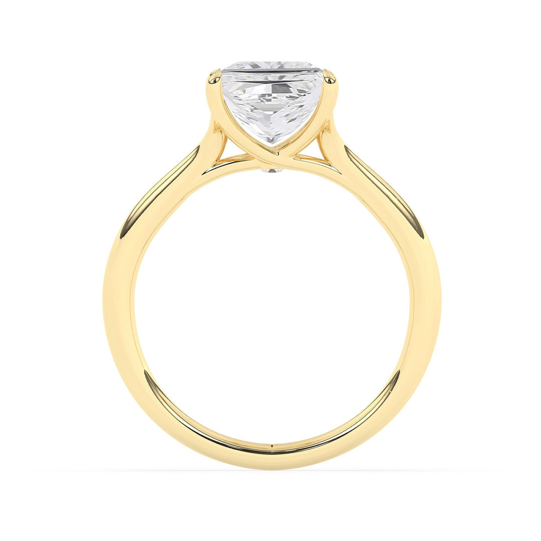 1.0 CT Princess Cut Solitaire Moissanite Engagement Ring
