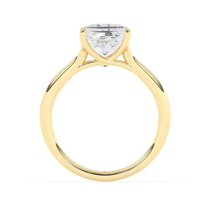 1.0 CT Princess Cut Solitaire Moissanite Engagement Ring