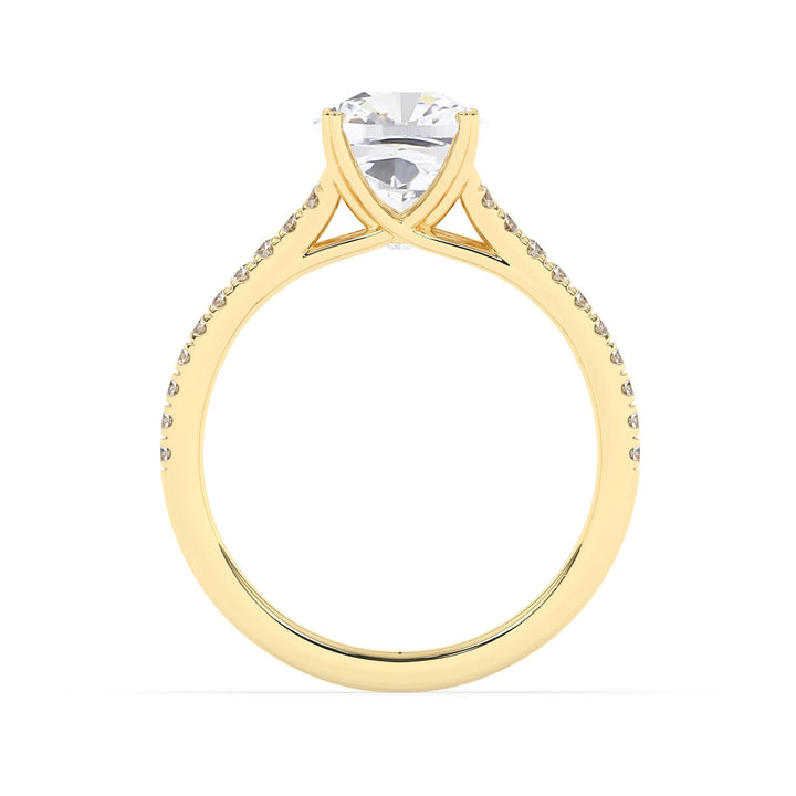 2.0 CT Elongated Cushion Cut Split Shank Moissanite Engagement Ring