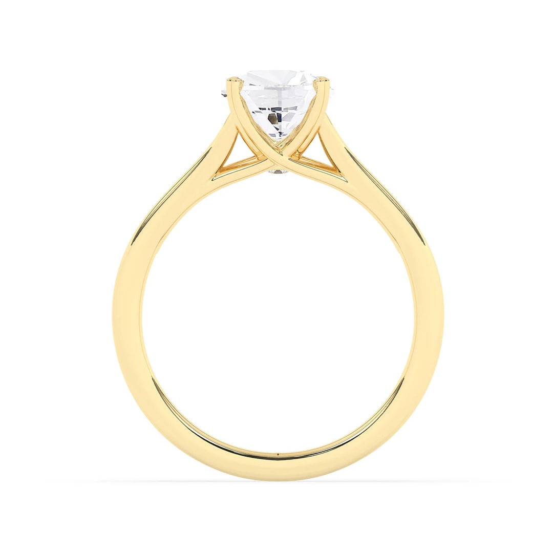 3.0 CT Pear Cut Solitaire Split Shank Setting Moissanite Engagement Ring