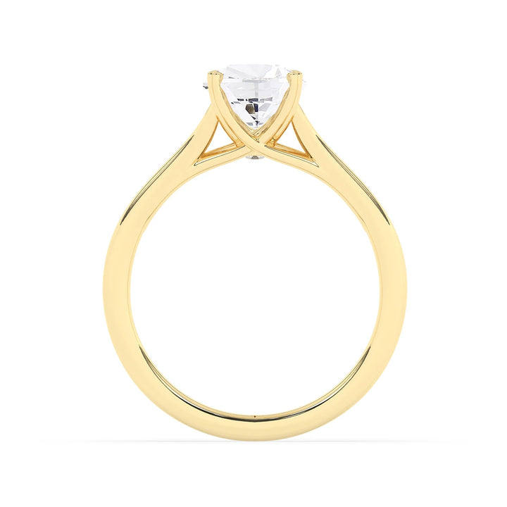 3.0 CT Pear Cut Solitaire Split Shank Setting Moissanite Engagement Ring
